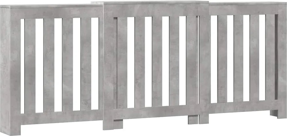 vidaXL betonszürke szerelt fa radiátorburkolat 205 x 21,5 x 83,5 cm