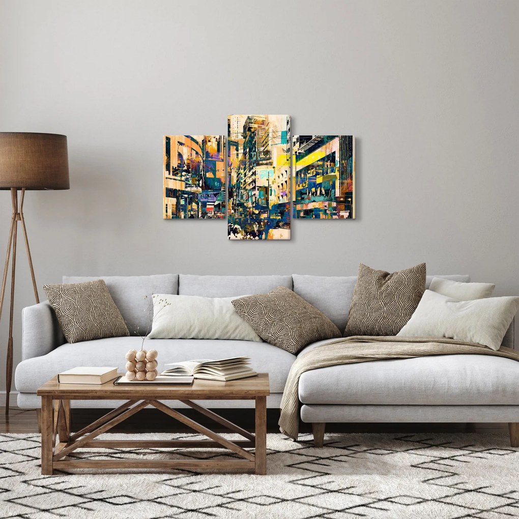 Kép - Festett absztrakció (90x60 cm)