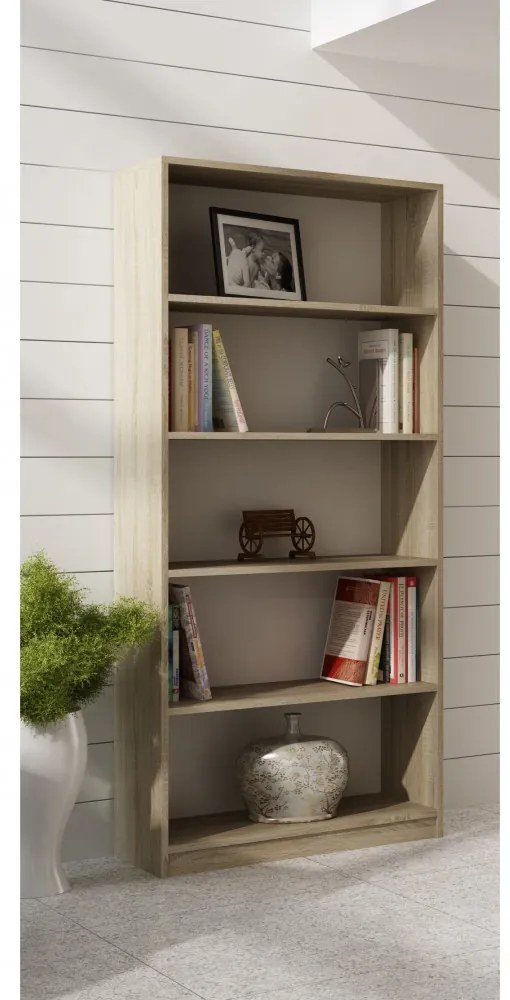 Odell R80 polcos szekrény, 80x182x30 cm, sonoma