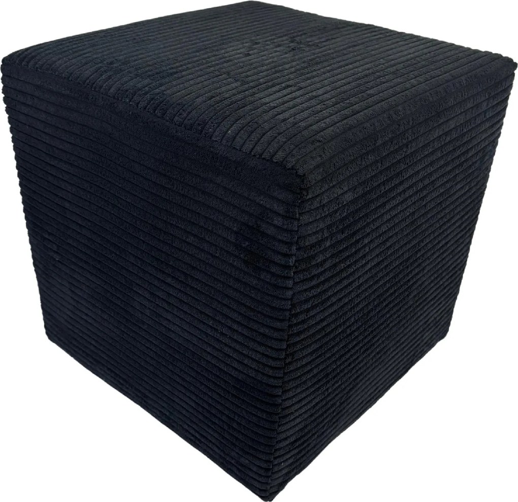 Poso szögletes puff, fekete szín