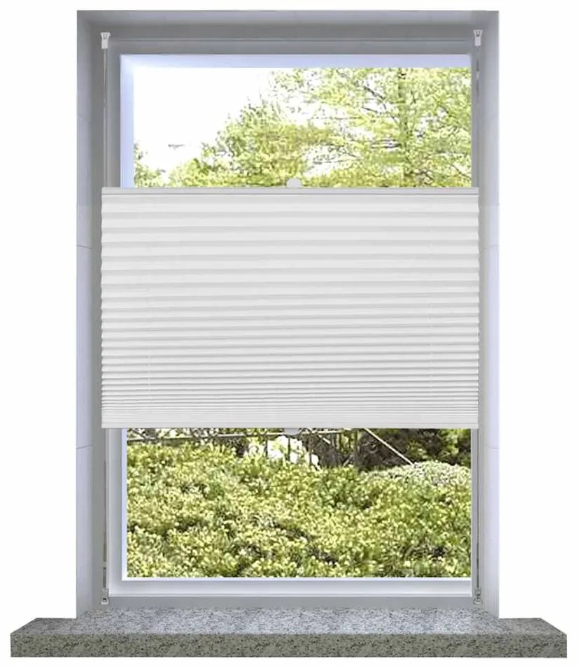 Plisse Roló 70 x 125 cm Fehér Redős Roló
