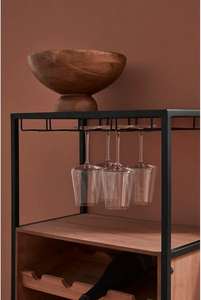 Natúr színű bortartó szekrény palackok száma 12, 51x91x30 cm Isaac – Yes Everyday