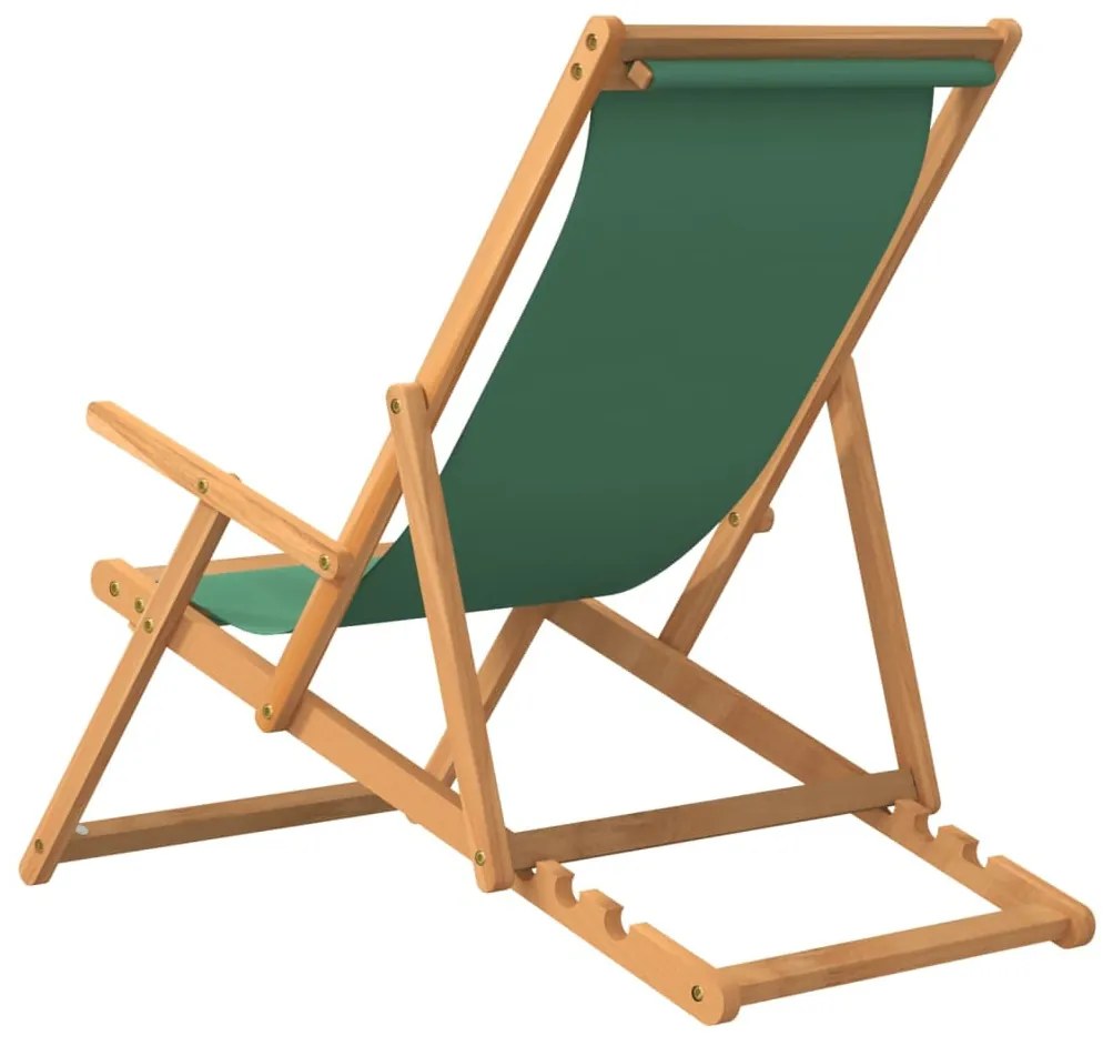 Zöld tömör tíkfa összecsukható strandszék