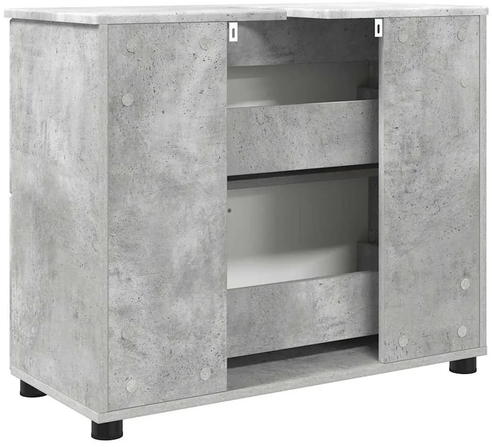 Fürdőszoba Székény Beton szürke 76.5 x 35 x 64 cm Faanyag