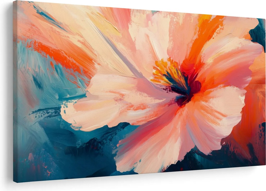 Kép - Festett virág (90x60 cm)