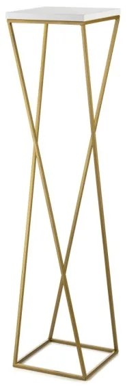 LOFT virágtartó állvány 100x24 cm arany/fehér