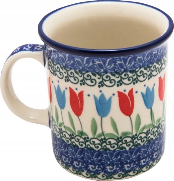 Bögre 300 ml Bögrék Művészi Kerámia Bolesławiec dek 2599 Tulipán Liana