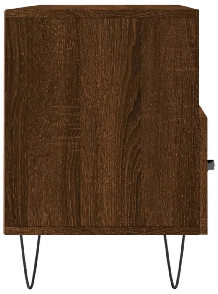barna tölgyszínű szerelt fa TV-szekrény 102 x 36 x 50 cm