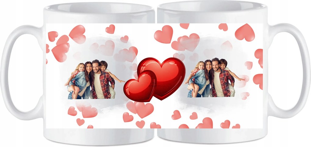 Valentin-napi bögre Nőnapra az Ön fényképeivel Szív ajándék