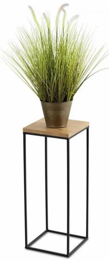 BASICLOFT virágtartó állvány 60x24 cm fekete/barna