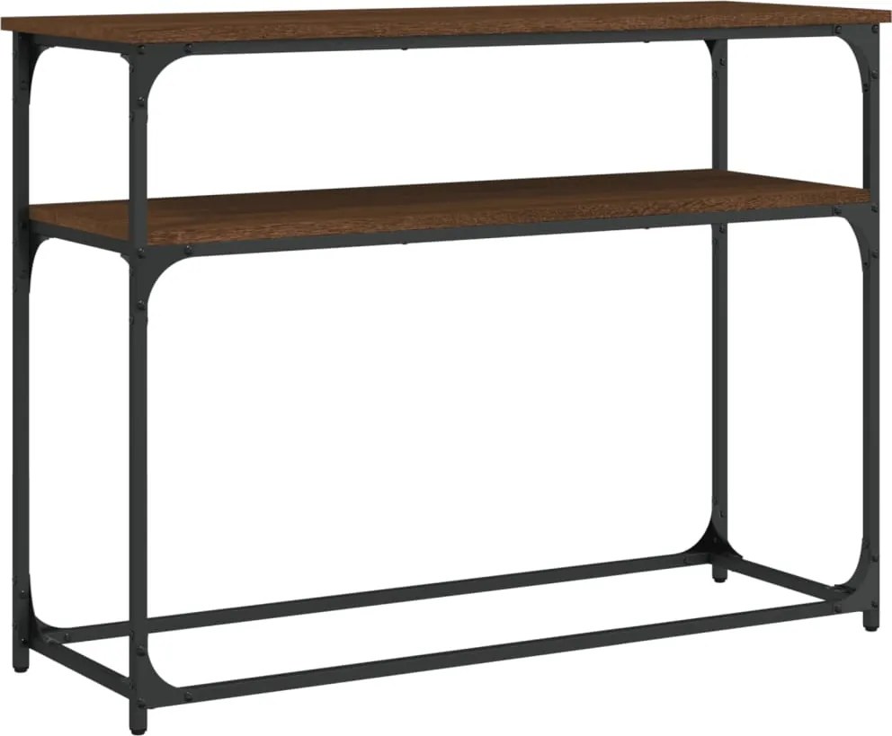 vidaXL barna tölgyszínű szerelt fa tálalóasztal 100x35,5x75 cm