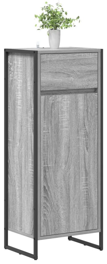 vidaXL Fürdőszoba Székény Szürke Sonoma 40 x 30 x 100 cm Faanyag