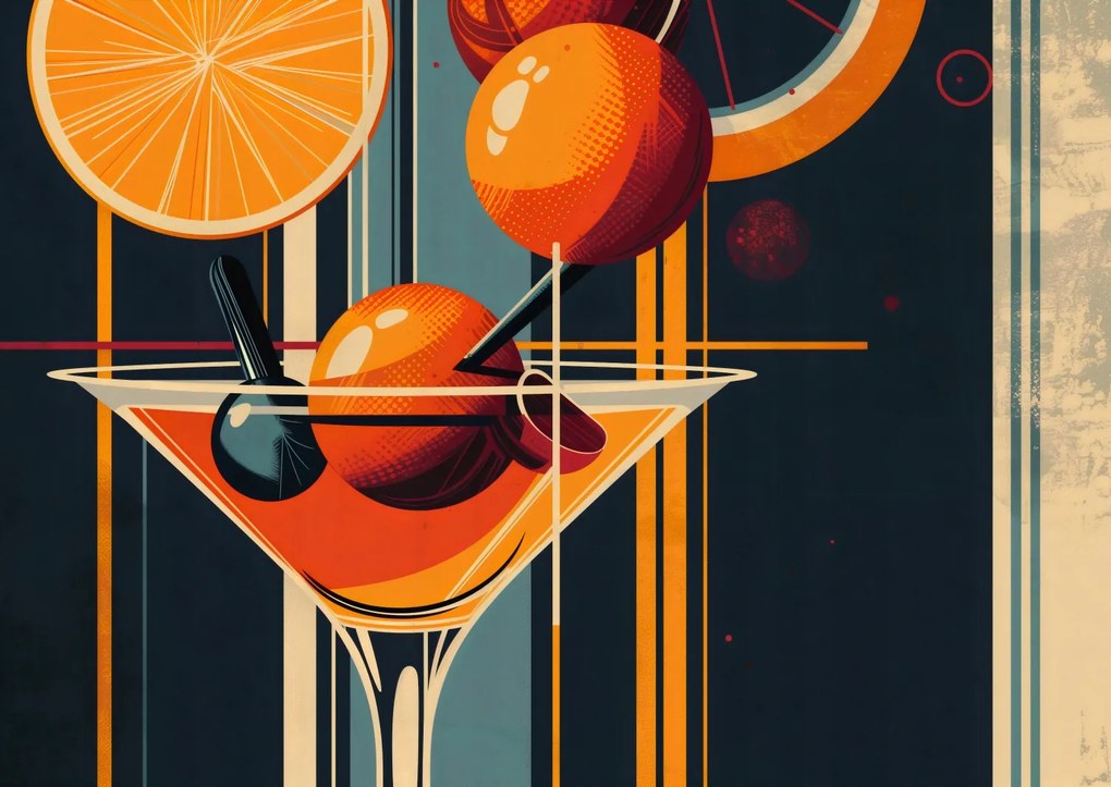Poszter 84x59,5cm Koktél stílus