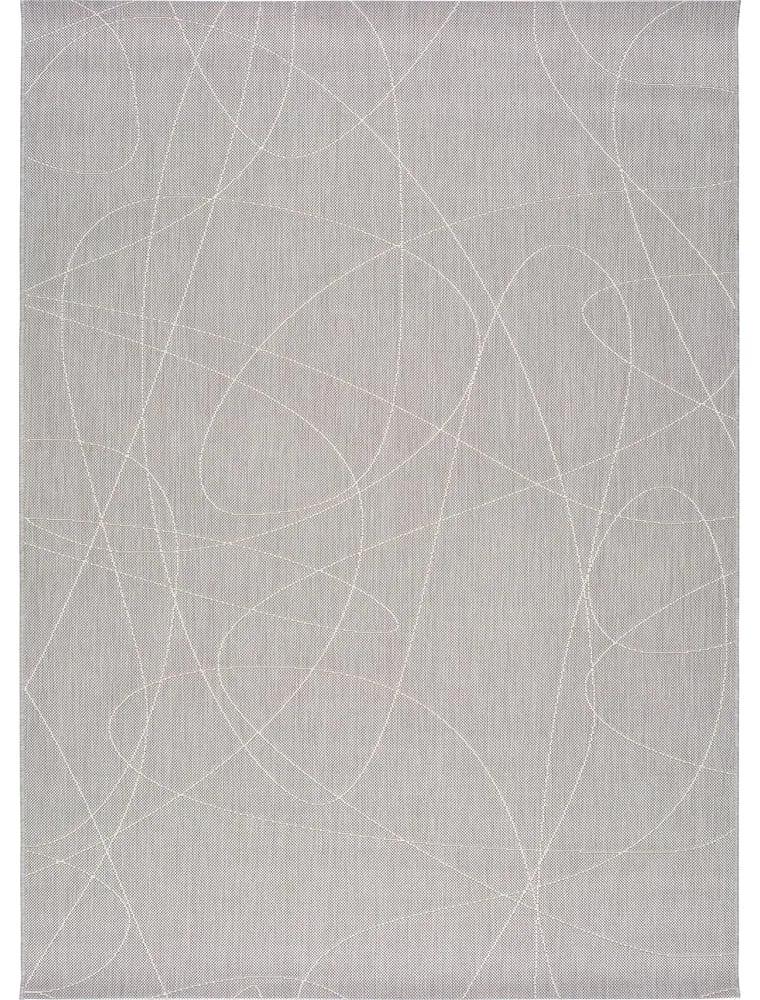 Hibis Line szürke kültéri szőnyeg, 135 x 190 cm - Universal