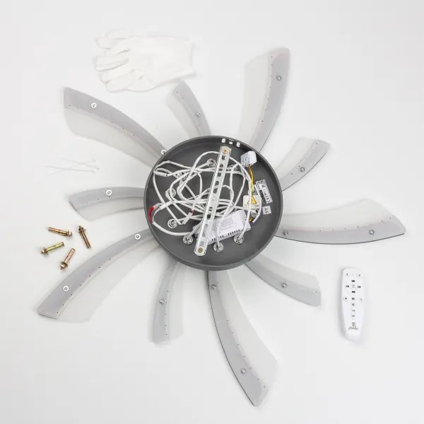 Brilagi - LED Dimmelhető felületre szerelhető csillár TWIST LED/55W/230V 3000-6500K antracit + távirányító