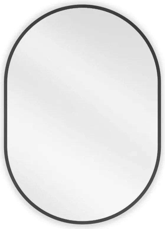 Mexen Loft ovális fürdőszobai tükör 70 x 50 cm, fekete keret - 9851-070-050-000-70