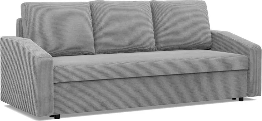 Zeus kanapéágy, kordbársony, bonell töltet, döntött kartámasz, szürke