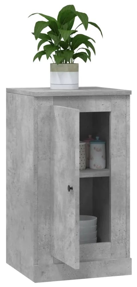 betonszürke szerelt fa tálalószekrény 37,5x35,5x67,5 cm