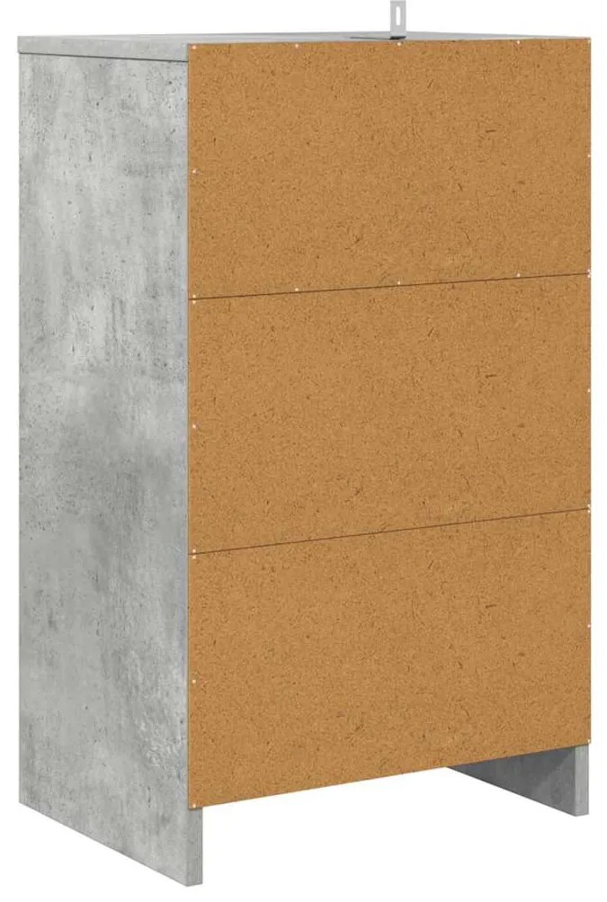 Éjjeliszekrények 2 pcs Beton Szürke 40 x 30 x 467 cm Faanyag