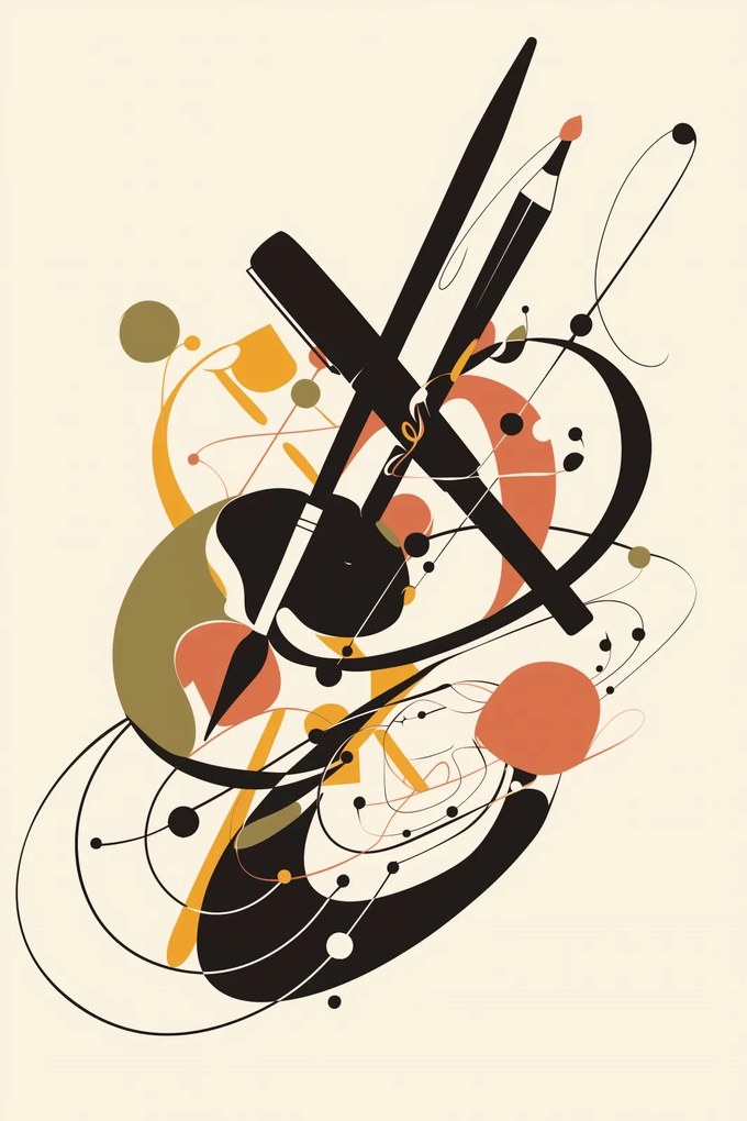 Poszter 30x45cm Absztrakt Rapsod