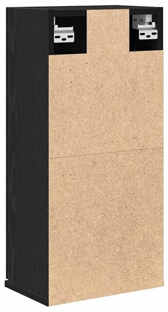 fekete tölgy szerelt fa fali szekrény 32x20x67 cm