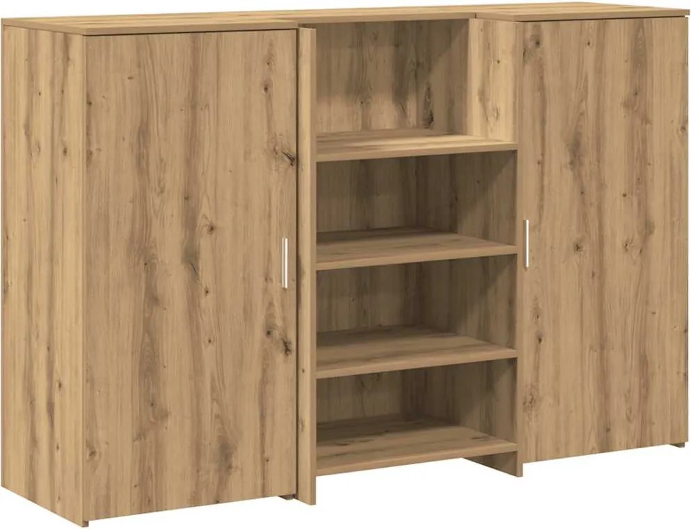 vidaXL recepciós pult kézműves tölgy 155x50x103,5 cm szerelt fa