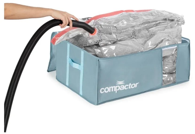 Vákuumos műanyag ruhatároló doboz 65x45x27 cm Blue Edition – Compactor