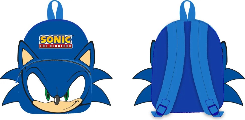 Sonic a sündisznó Blur 3D plüss hátizsák, táska 30 cm