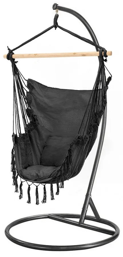 Puerto függőszék állvánnyal fekete-fekete