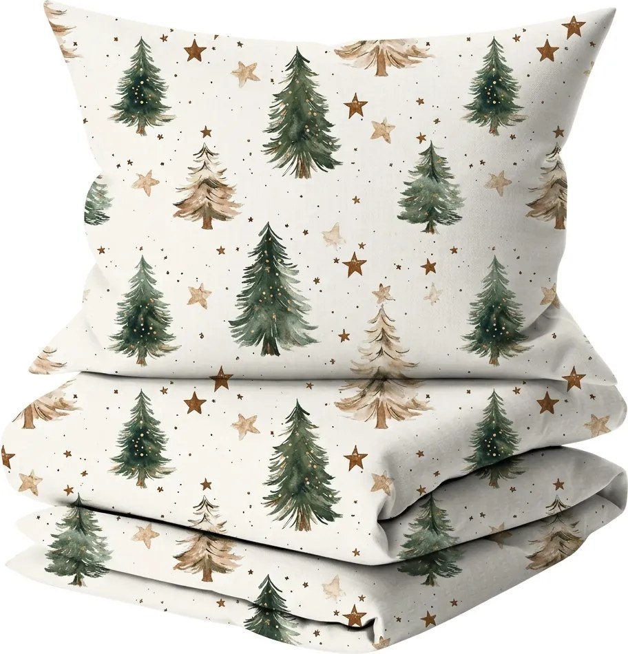 Pamut ágynemű CHRISTMAS FOREST színes kivitel Ágyneműhuzat mérete: 70 x 90 cm | 140 x 200 cm