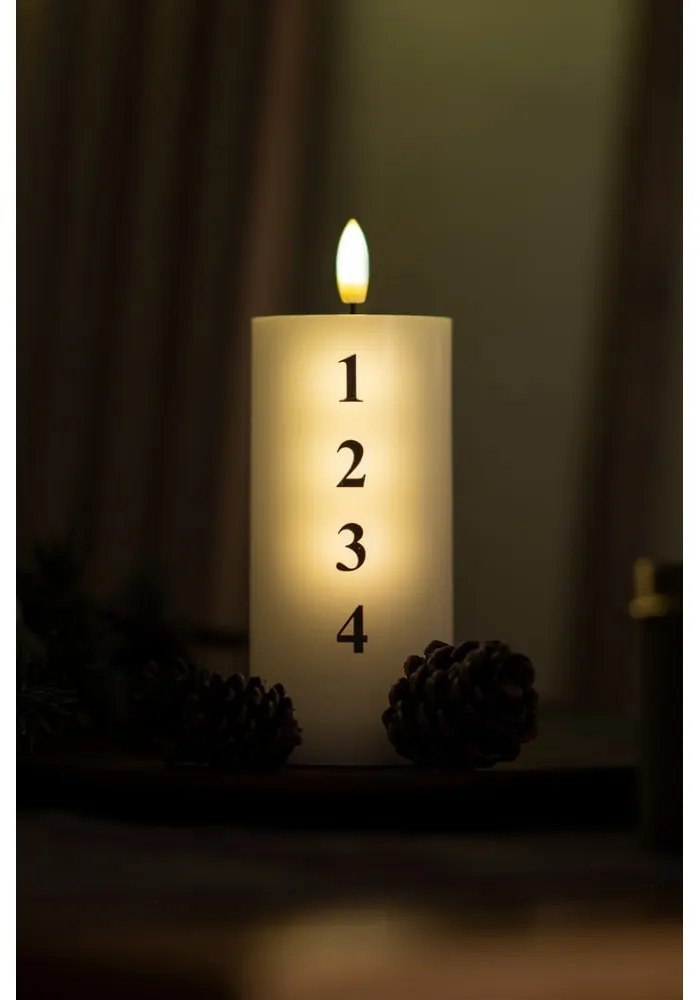 Elemmel működő LED gyertya (magasság 15 cm) Sille Advent – Sirius