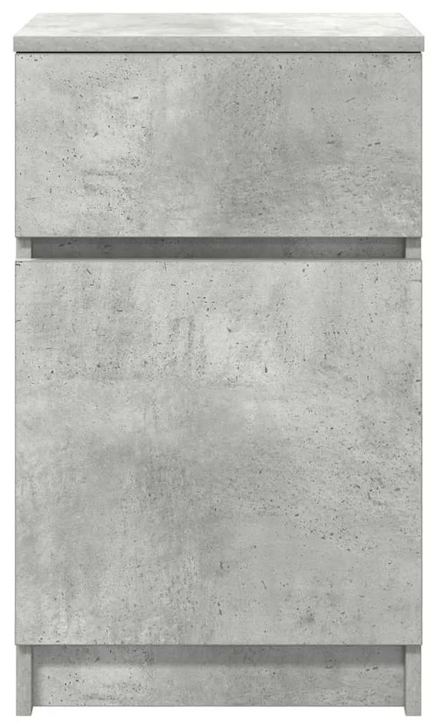 betonszürke szerelt fa éjjeliszekrény 39x35x65 cm