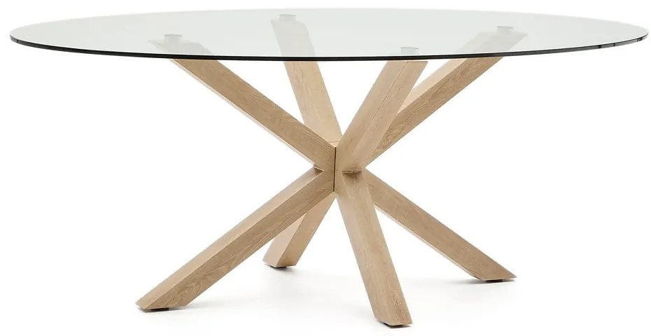 Étkezőasztal üveg asztallappal 100x200 cm Argo – Kave Home