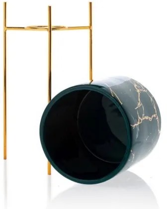 Virágállvány NILA 32,5x13 cm zöld/arany