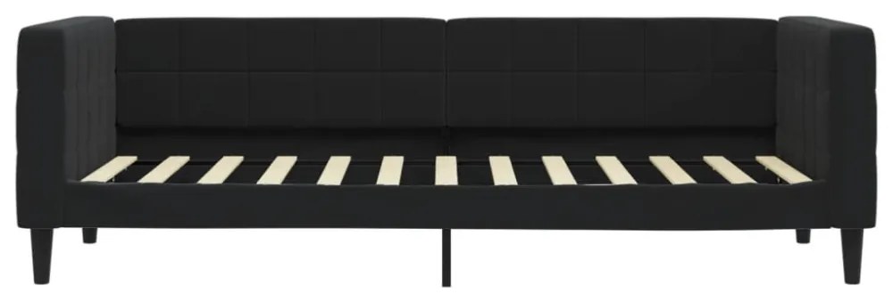 fekete bársony kanapéágy 80 x 200 cm