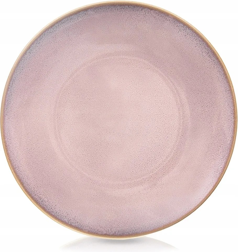 Ebédlő Tányér Nagy Lapos Ebédlő Kerámia Rózsaszín 27 cm