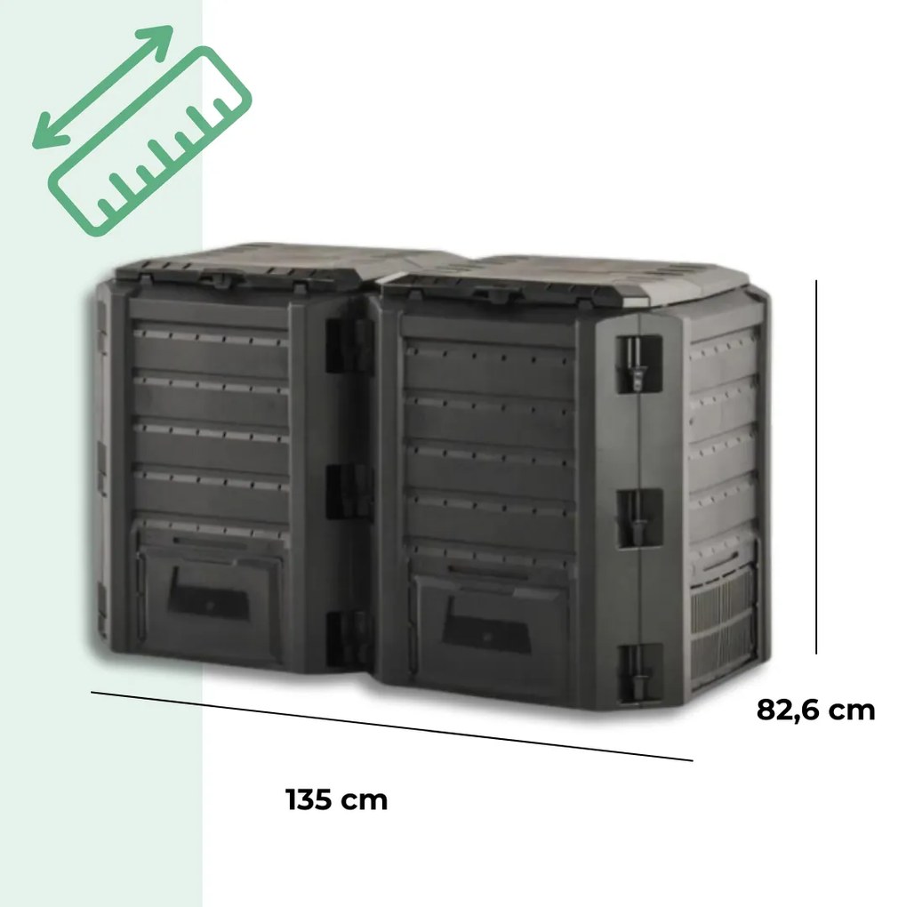 Kerti komposztáló - Compogreen 800 l, fekete Prosperplast