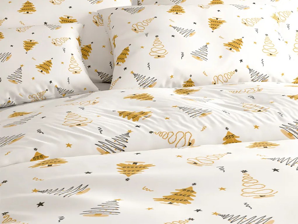 Pamut ágynemű FROST & GOLD fehér Ágyneműhuzat mérete: 70 x 90 cm | 140 x 200 cm