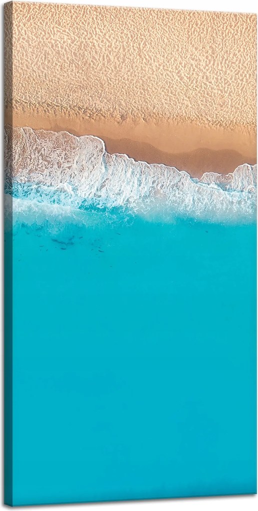 Vászonkép Tengerpart Víz Hullámok Kék 40x80 cm Ideális ajándék