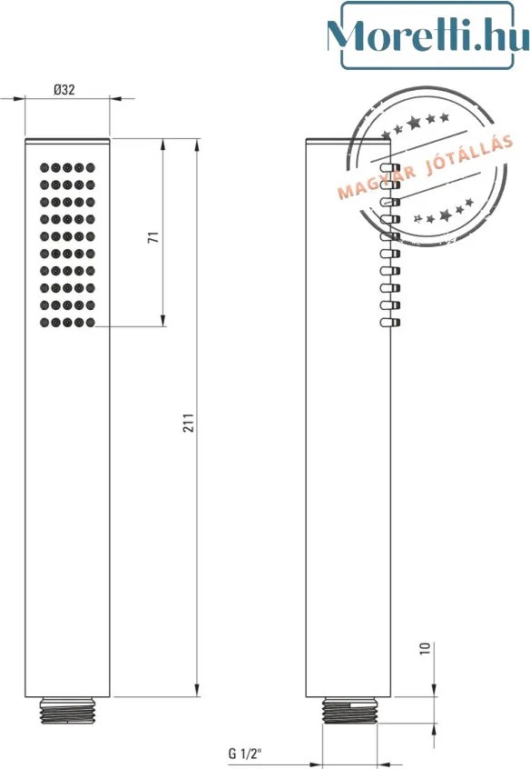 DEANTE-NQS-F9YK SILIA Szálcsiszolt acél Színű Falsík Alatti Zuhanyszett Egykaros, keverő Fix Kifolyós