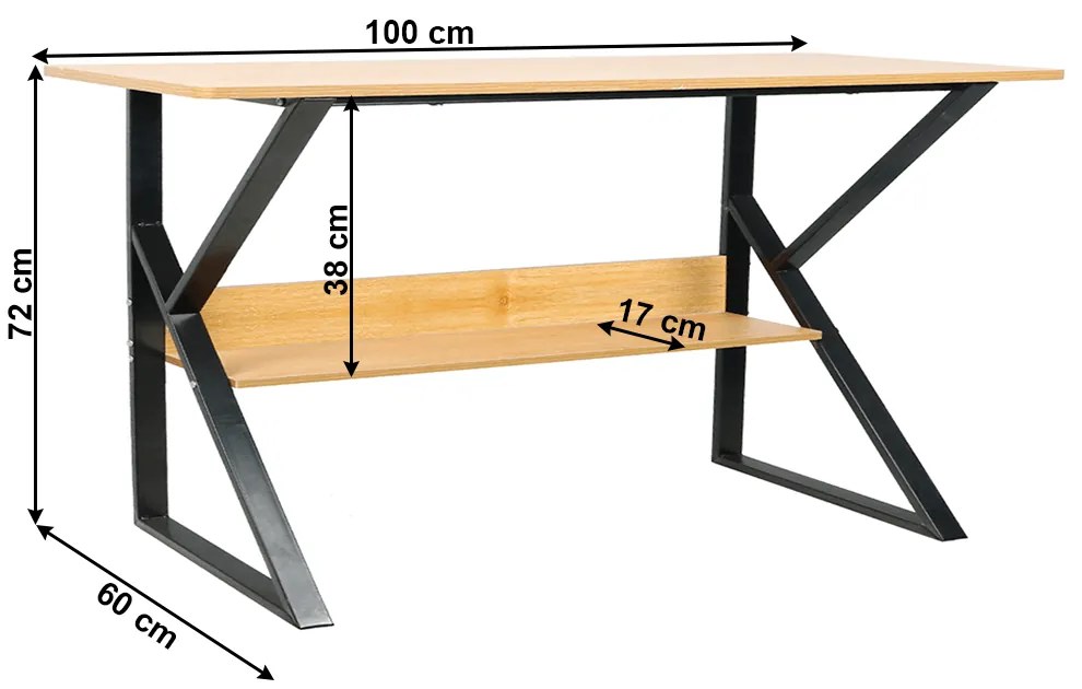 Íróasztal Torin (bükk + fekete). 1029722