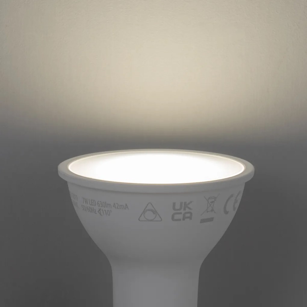 5 darabos Smart GU10 50mm-es dimmelhető LED izzókészlet, opál, 7W, 630 lm, 4000K