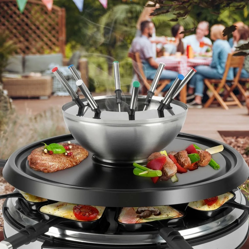 ProfiCook RG/FD 1245 raclette fondü grill 2in1