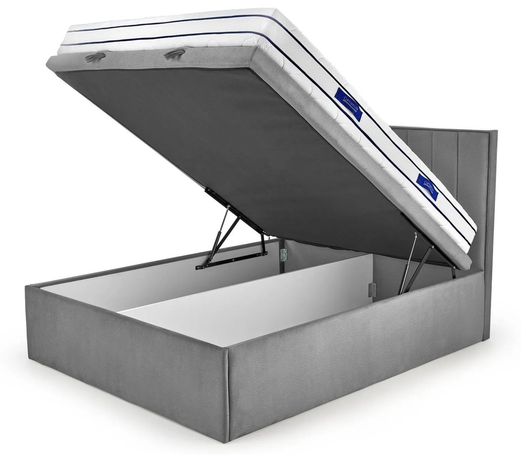 Franciaágy Boxspring 160 cm Asencion (tengerészkék). 1092474