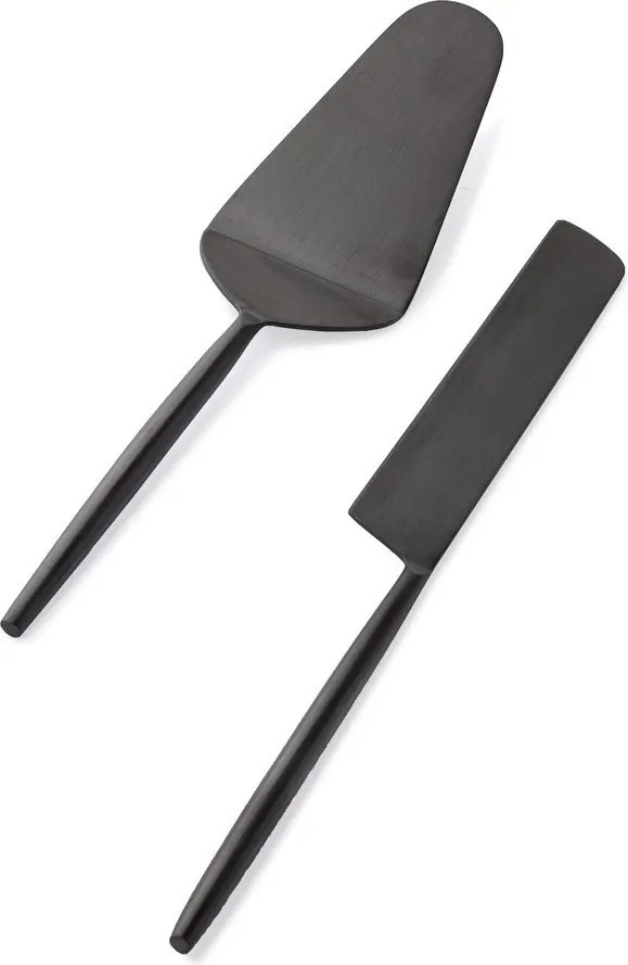 Rozsdamentes acél torta tálaló készlet 2 db-os Bronte – Bizzotto