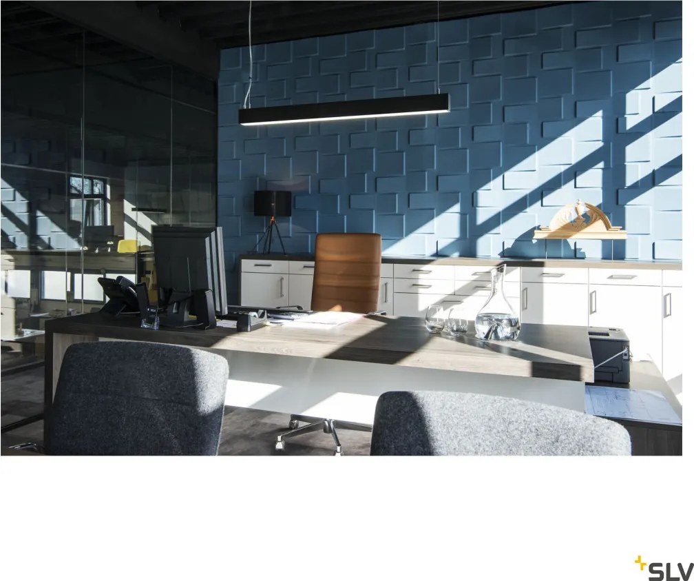 SLV 1001403 GLENOS Modern Led Függesztett Lámpa Fekete LED IP20