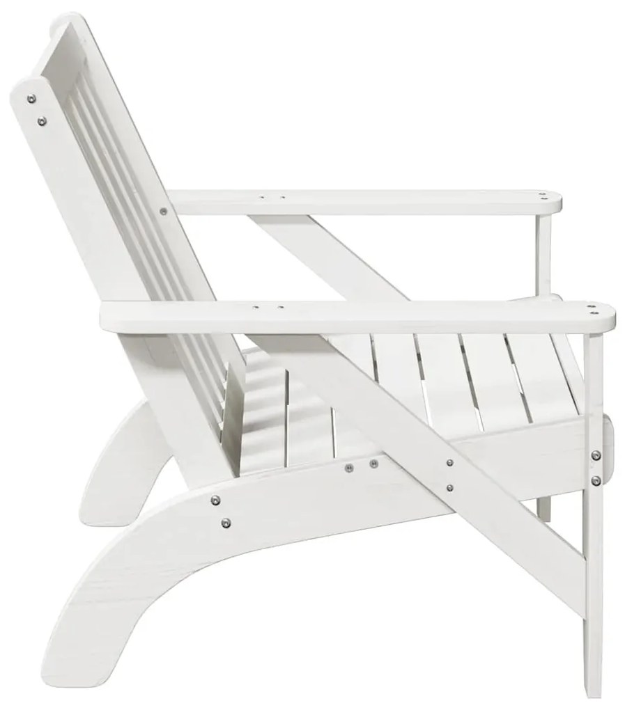 Kerti adirondack szék fehér 75x77x77 cm tömör fa fenyőfa
