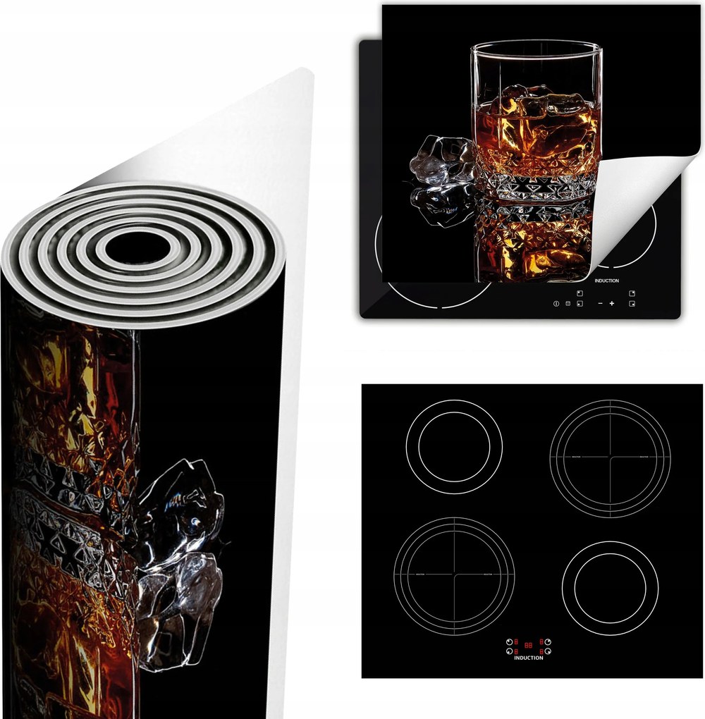 Tűzhelyvédő Szőnyeg Több Helyet Biztosít 60x52 fekete whisky