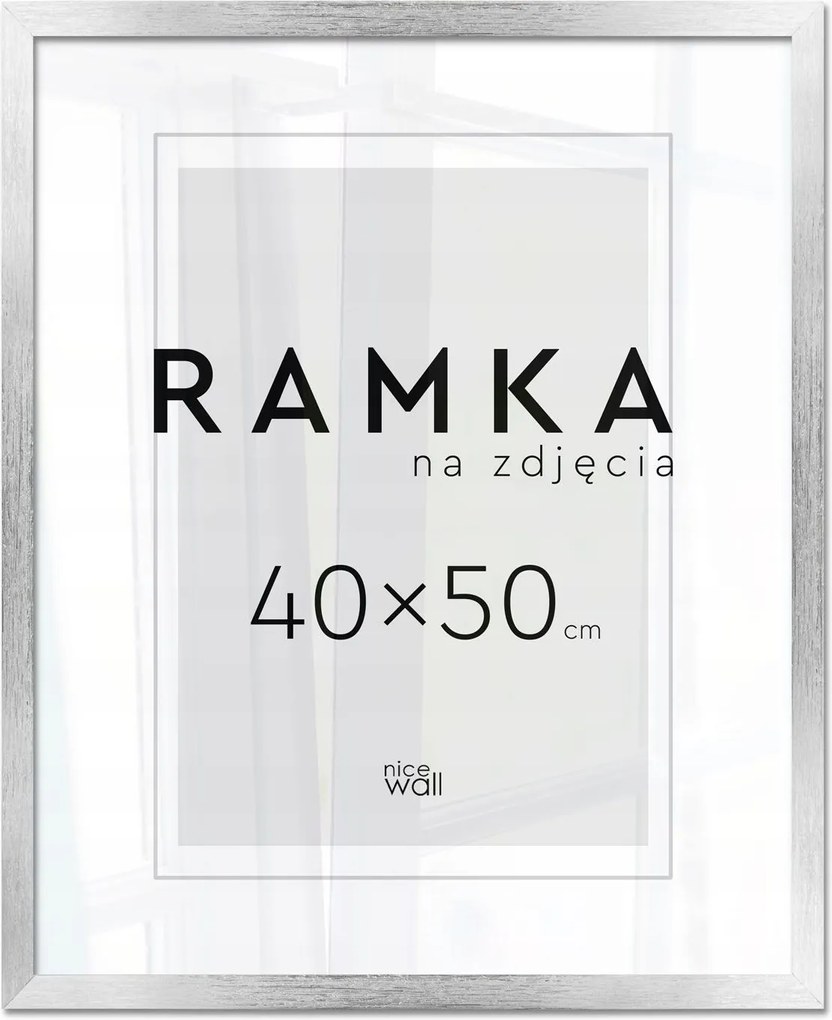 Képkeret 40x50 Képkeret Fotó 50x40 ezüst poszter