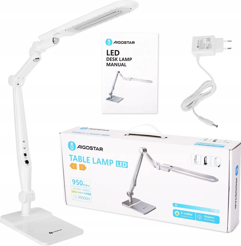 Iskolai rajzasztali lámpa Aigostar Led 9W fehér